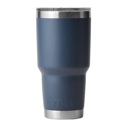 Custom YETI Rambler 30 oz. Tumbler with MagSlider Lid - Blue Navy Back View