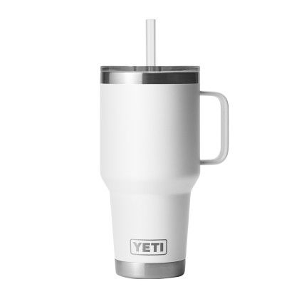 Custom YETI Rambler 35 oz. Straw Mug - White Back View