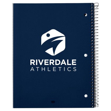 Custom Team 365 5-Subject Spiral Notebook - Sports Dark Navy 