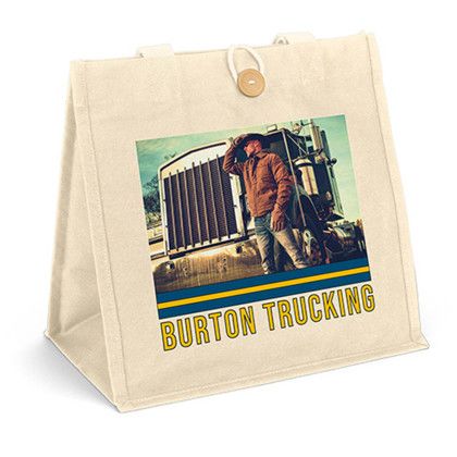 Custom Aurora Cotton Tote - Full Color - Natural 