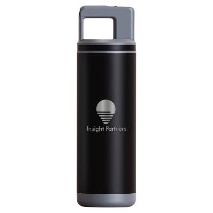 Custom Grosche International Inc. 20 oz. Alpine Flip N Sip Insulated Water Bottle - Graphite Black Custom Grosche International Inc. 20 oz. Alpine Flip N Sip Insulated Water Bottle - Graphite Black