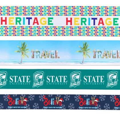 Custom 6" Badge Satin Ribbon - 25yd Roll Custom 6" Badge Satin Ribbon - 25yd Roll