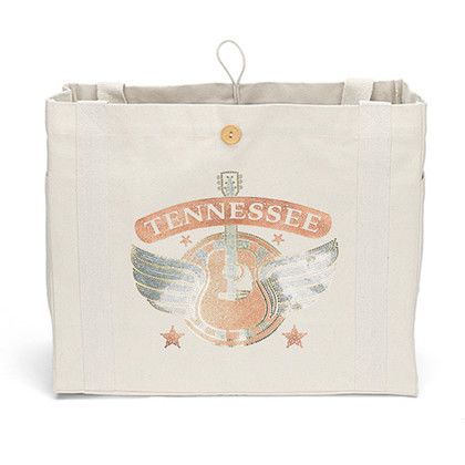 Custom Sandford Deluxe Canvas Tote - Sparkle - Natural Front View