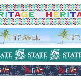 Custom 5" Badge Satin Ribbon - 25yd Roll 