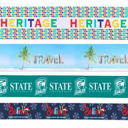 Custom 9" Badge Satin Ribbon - 50yd Roll Custom 9" Badge Satin Ribbon - 50yd Roll