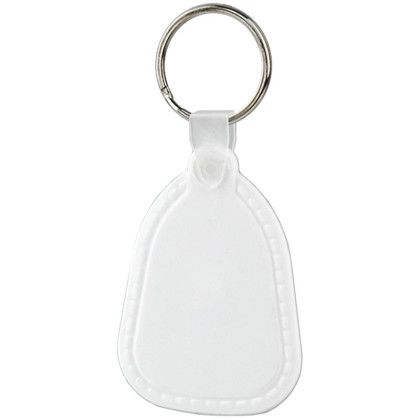 Custom Soft Squeezable Key Tag  - White