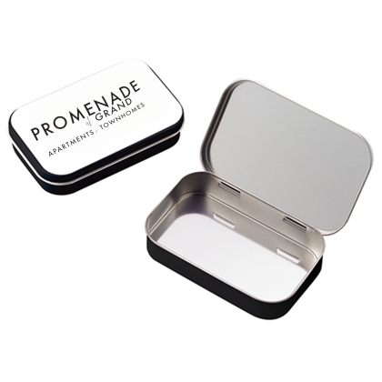 Custom Hinged Tin - Large - Black 