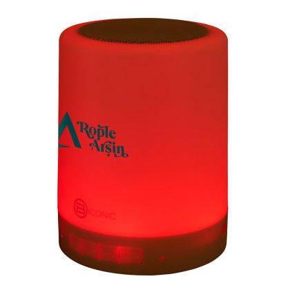 Custom Biconic Lantern Color Changing Wireless Speaker - White With Red LED light 