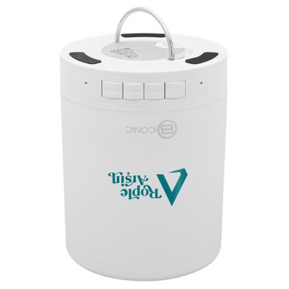 Custom Biconic Lantern Color Changing Wireless Speaker - White Front View