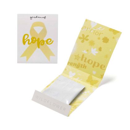 Custom Yellow Ribbon Garden of Hope Matchbook - Yellow