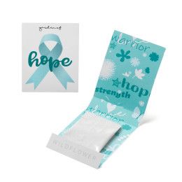 Custom Teal Ribbon Garden of Hope Matchbook - Teal