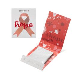 Custom Red Ribbon Garden of Hope Matchbook - Red