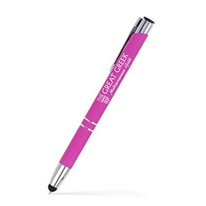 Custom Monica Stylus Click Metal Pen - Pink