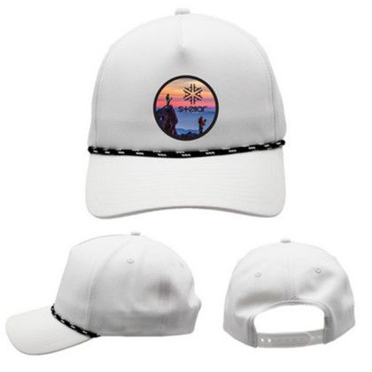 Custom Performance Rope Hat, Patch - Full Color Digital - White