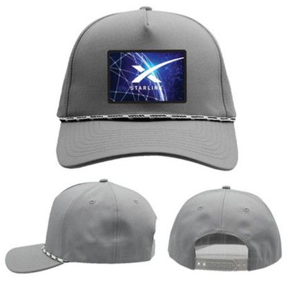 Custom Performance Rope Hat, Patch - Full Color Digital - Gray 