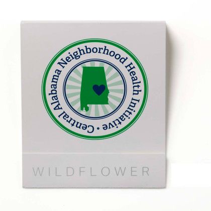 Custom Purple Ribbon Garden of Hope Matchbook - Purple Front View