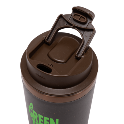 Custom 16 oz Coffee Grinder Tumbler with Logo - Top View