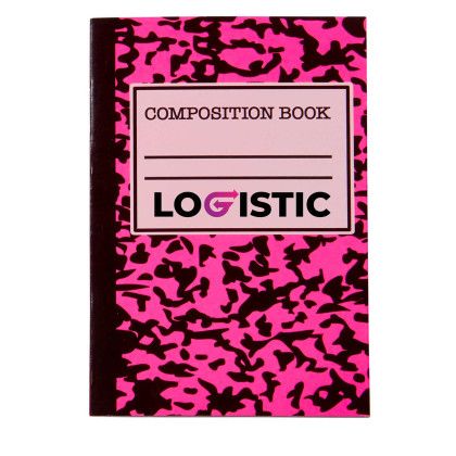 Custom Mini Neon Composition Notebook - Neon Pink