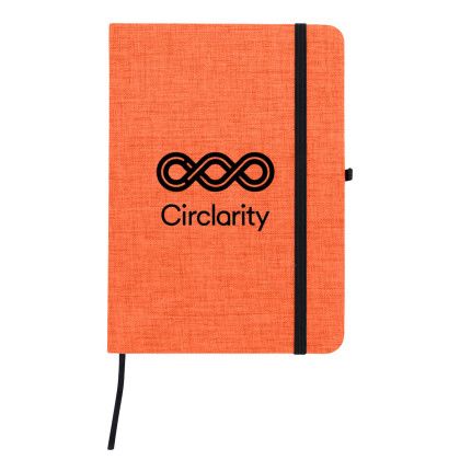 Custom RPET Heathered Journal with pen loop - 