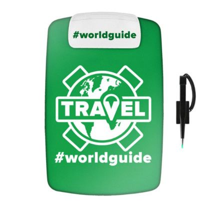 Custom Contour Clipboard with Pen - Transparent Green Custom Contour Clipboard with Pen - Transparent Green