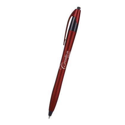 Custom Dart Pen with Metallic Design - Burgundy 
