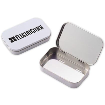 Custom Hinged Tin - Large - White