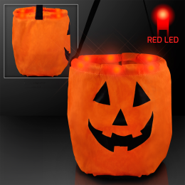 Custom LED Pumpkin Trick-Or-Treat Halloween Bag - Orange