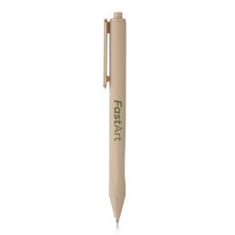 Custom Matte Soft Rubber Coated Ballpoint Pens - Tan