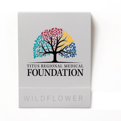 Custom Teal Garden of Hope Matchbook - Teal Front View