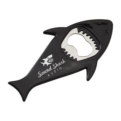 Custom Shark Magnetic Bottle Opener - Black