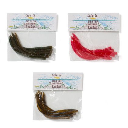 Custom 6-Pack Fishing Worms - All colors Custom 6-Pack Fishing Worms - All colors