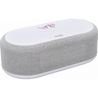 Custom Sealy 5-in-1 Multifunction Wireless Speaker - White Side View