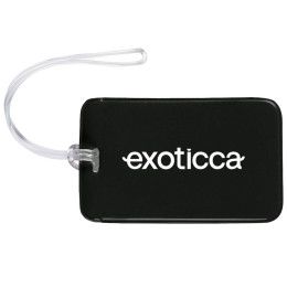 Custom Vinyl Travel Luggage Tag - Black