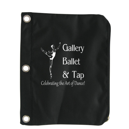 Custom Zippered Pouch for 3-Ring Binder - Black