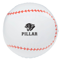 Custom 16" Inflatable Baseball - White/Red