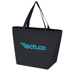 Custom Non-Woven Shopper Tote - Black