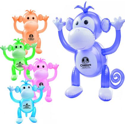 Custom 24" Inflatable Monkey - Assorted Colors 