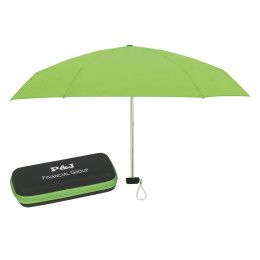 Custom 37" Arc Folding Travel Umbrella with Case - Lime Custom 37" Arc Folding Travel Umbrella with Case - Lime