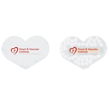 Custom Heart Mints & Picks - Frost Clear/Solid White 