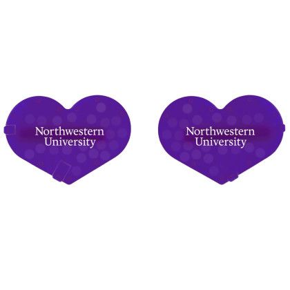 Custom Heart Mints & Picks - Translucent Purple 