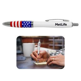 Custom Patriotic Pen With White Color - White