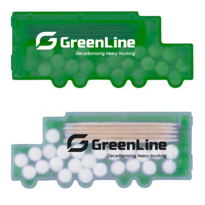 Custom Tractor-Trailer Mints & Picks - Frost/Translucent Green Custom Tractor-Trailer Mints & Picks - Frost/Translucent Green