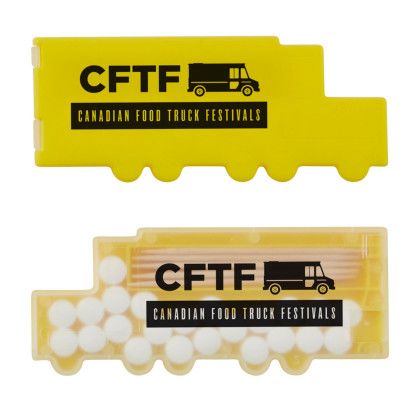 Custom Tractor-Trailer Mints & Picks - Frost/Solid Yellow Custom Tractor-Trailer Mints & Picks - Frost/Solid Yellow