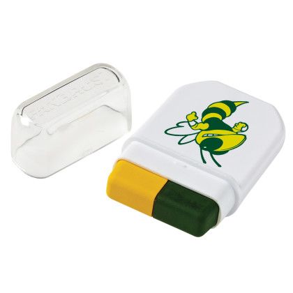 Custom Full Color Fanbrush Face Paint - Green With yellow 