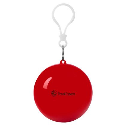 Custom Poncho Ball Keychain - Red 