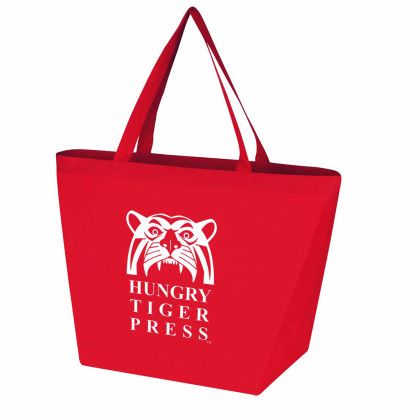 Custom Non-Woven Shopper Tote - Red