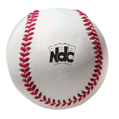 Custom Vinyl Cover Baseball  - White With Red 