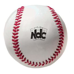 Custom Vinyl Cover Baseball  - White With Red 
