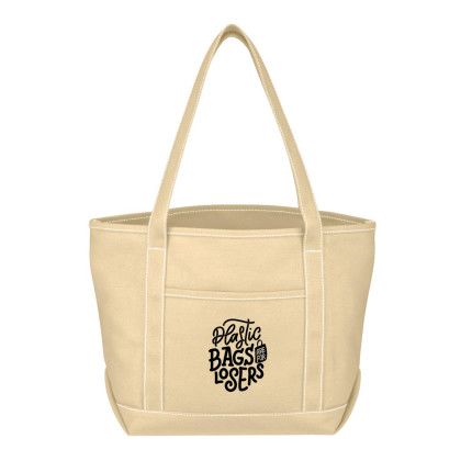 Custom Medium Starboard Cotton Canvas Tote Bag - Natural Custom Medium Starboard Cotton Canvas Tote Bag - Natural
