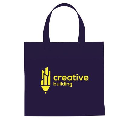 Custom Non-Woven Mini Shopper Tote Bag - Navy Blue